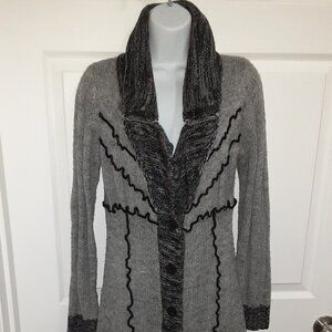 Small, Long Knit Sweater * Check Measurements * Grey * Like New * Tall, Med, Reg